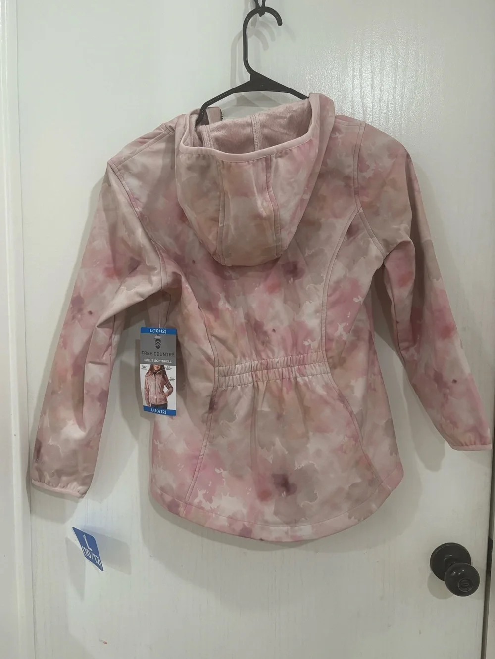 Free Country Light Pink Floral Hooded Bomber Jacket